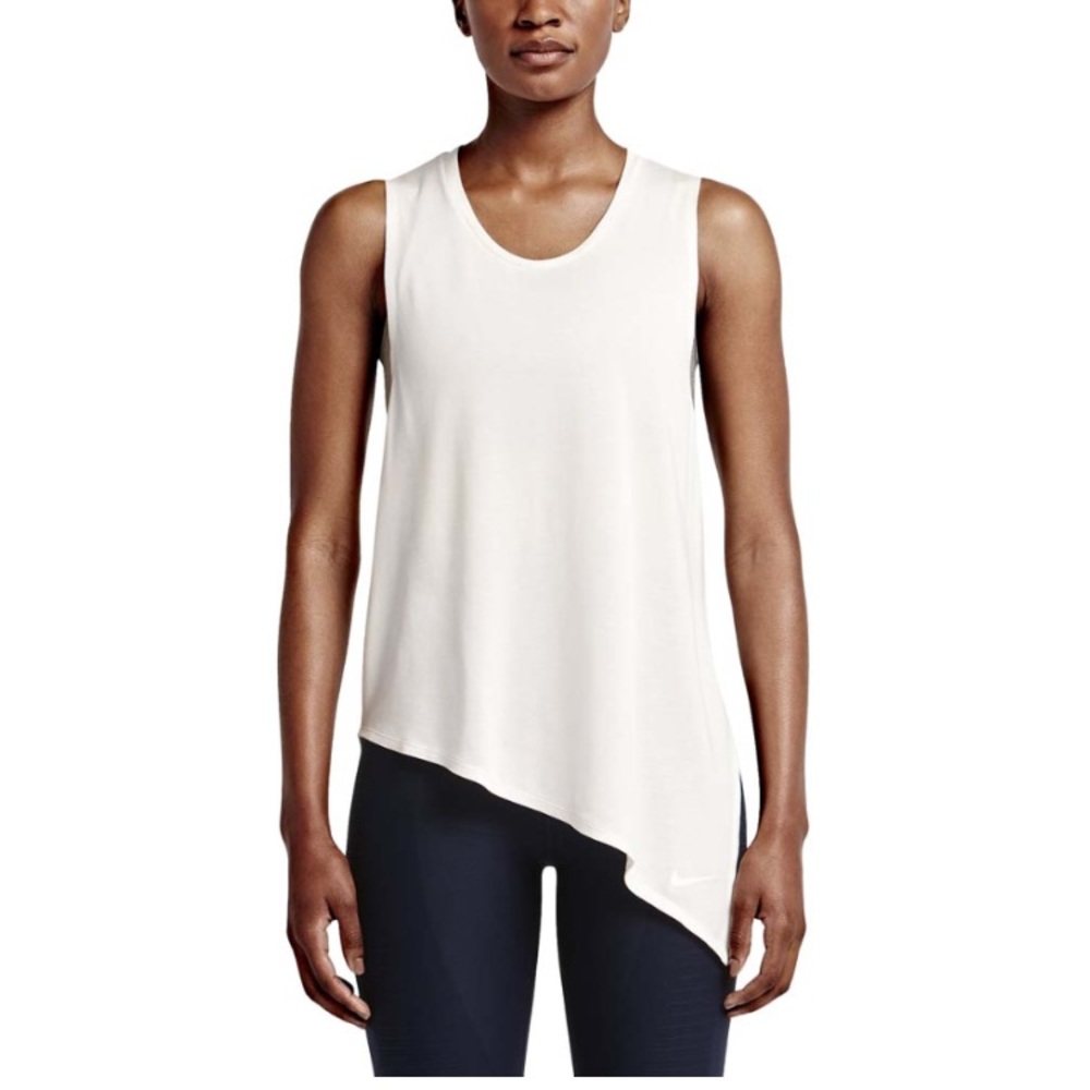 Nike Dri Fit Loose Side Tie Tank, XS, Blue